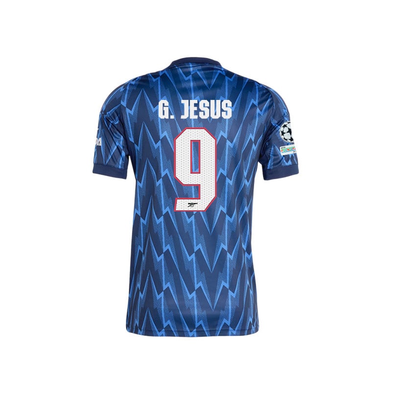 Gabriel Jesus 9 Arsenal 25/26 Away Jersey – Final Match Details Edition, Navy