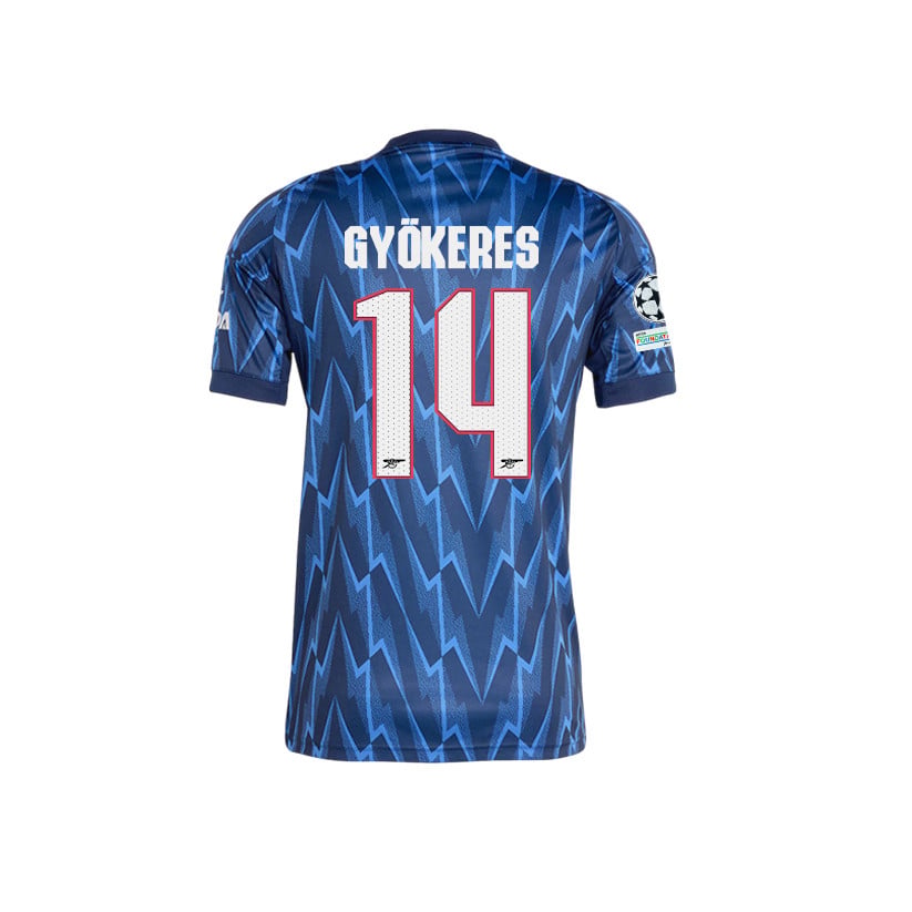 Viktor Gyökeres 14 Arsenal 25/26 Away Jersey – Final Match Details Edition, Navy