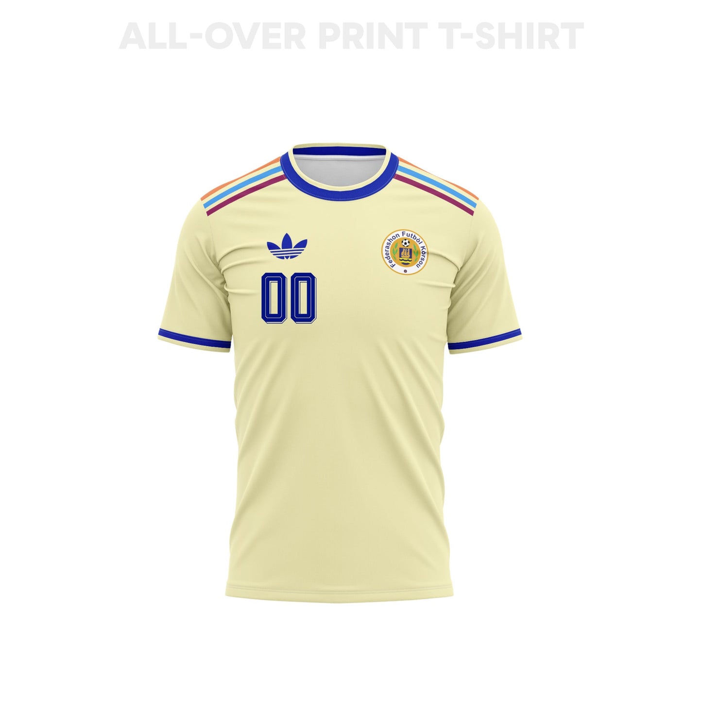 Curaçao 2026 Personalized Youth Away 3D T-shirt Fully Printed – Light Yellow