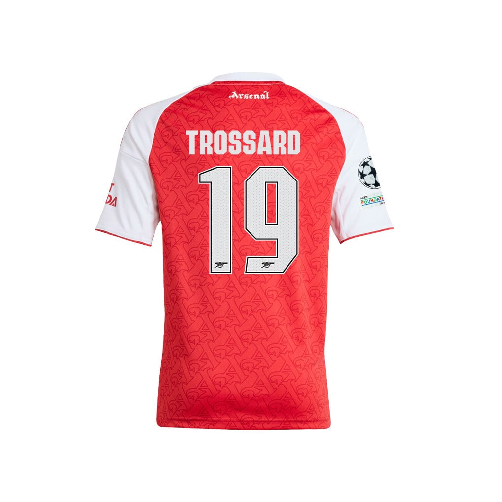 Leandro Trossard 19 Arsenal 2025/26 Final Match Detail Home Jersey – YOUTH, Red