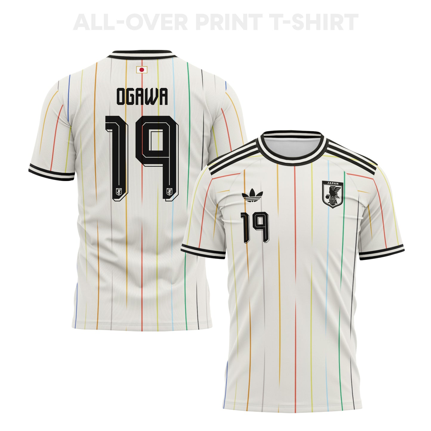 Koki Ogawa 19 Japan 2026 Away 3D T-Shirt Fully Printed – Unisex, White