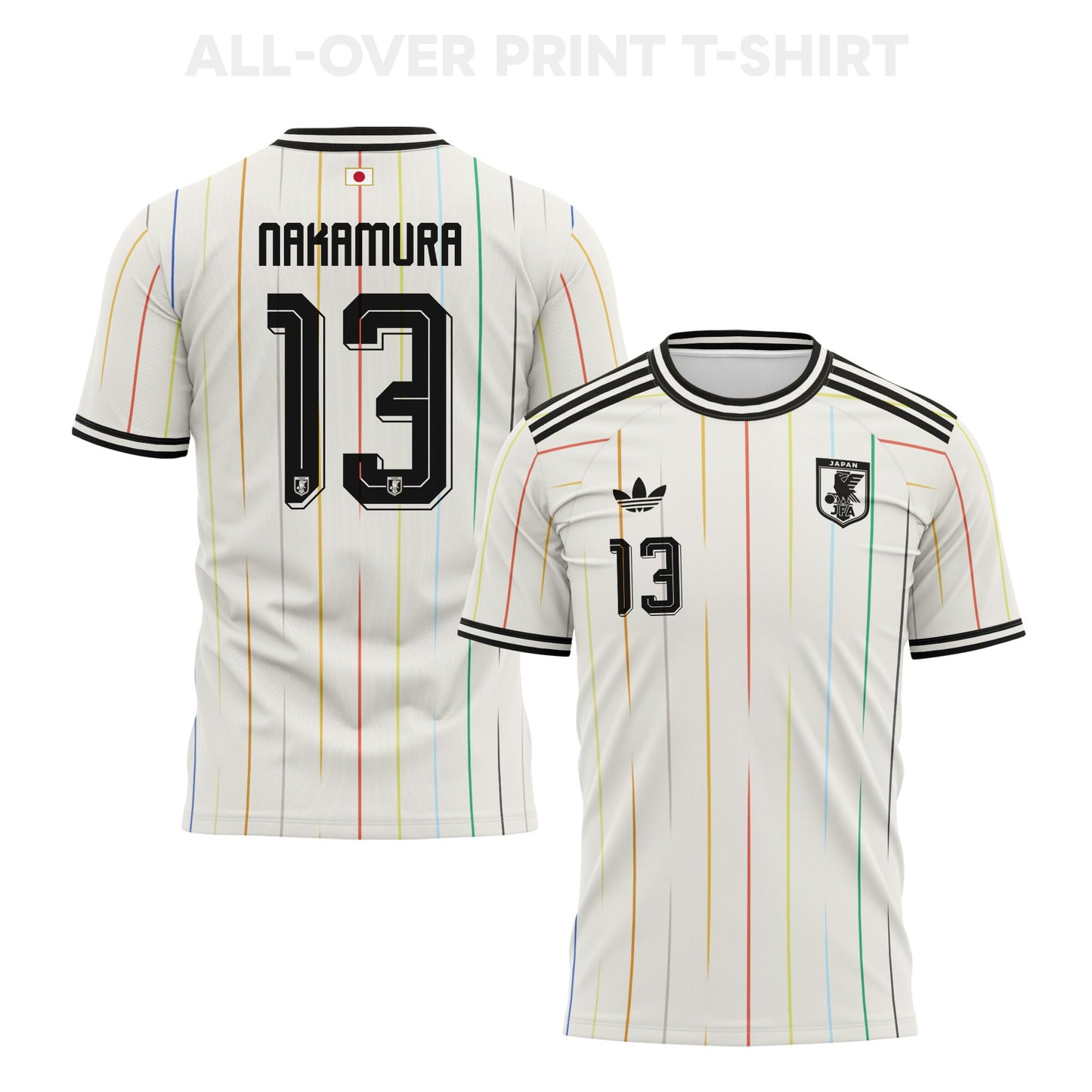 Keito Nakamura 13 Japan 2026 Away 3D T-Shirt Fully Printed – Unisex, White
