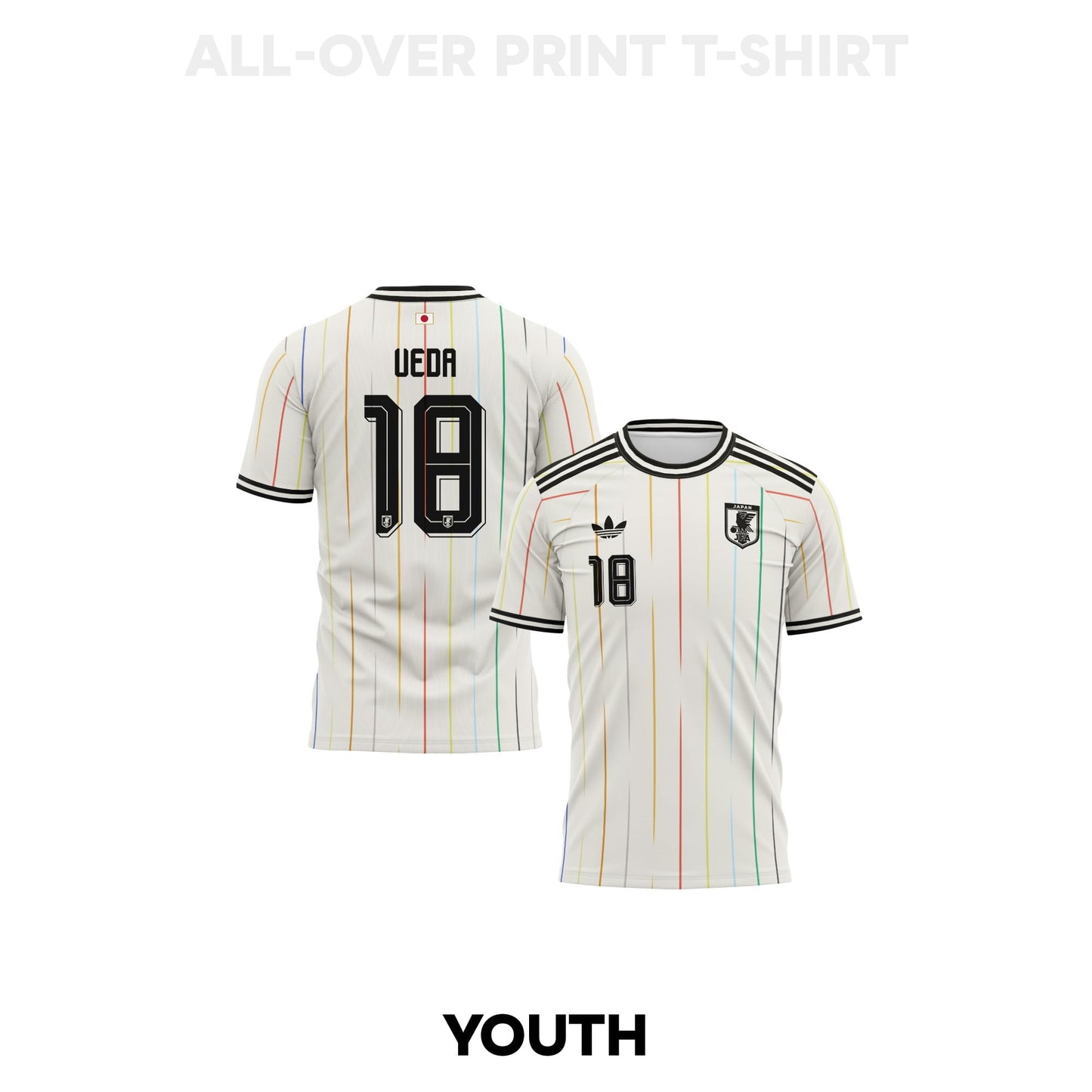 Ayase Ueda 18 Japan 2026 Youth Away 3D T-shirt Fully Printed – White