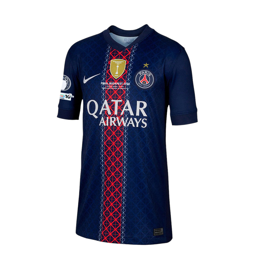 Lucas Beraldo 4 Paris Saint-Germain 2025/26 Final Match Detail Home Jersey – YOUTH, Navy
