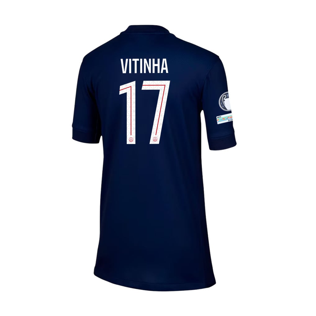 Vitinha 17 Paris Saint-Germain 2025/26 Final Match Detail Home Jersey – YOUTH, Navy