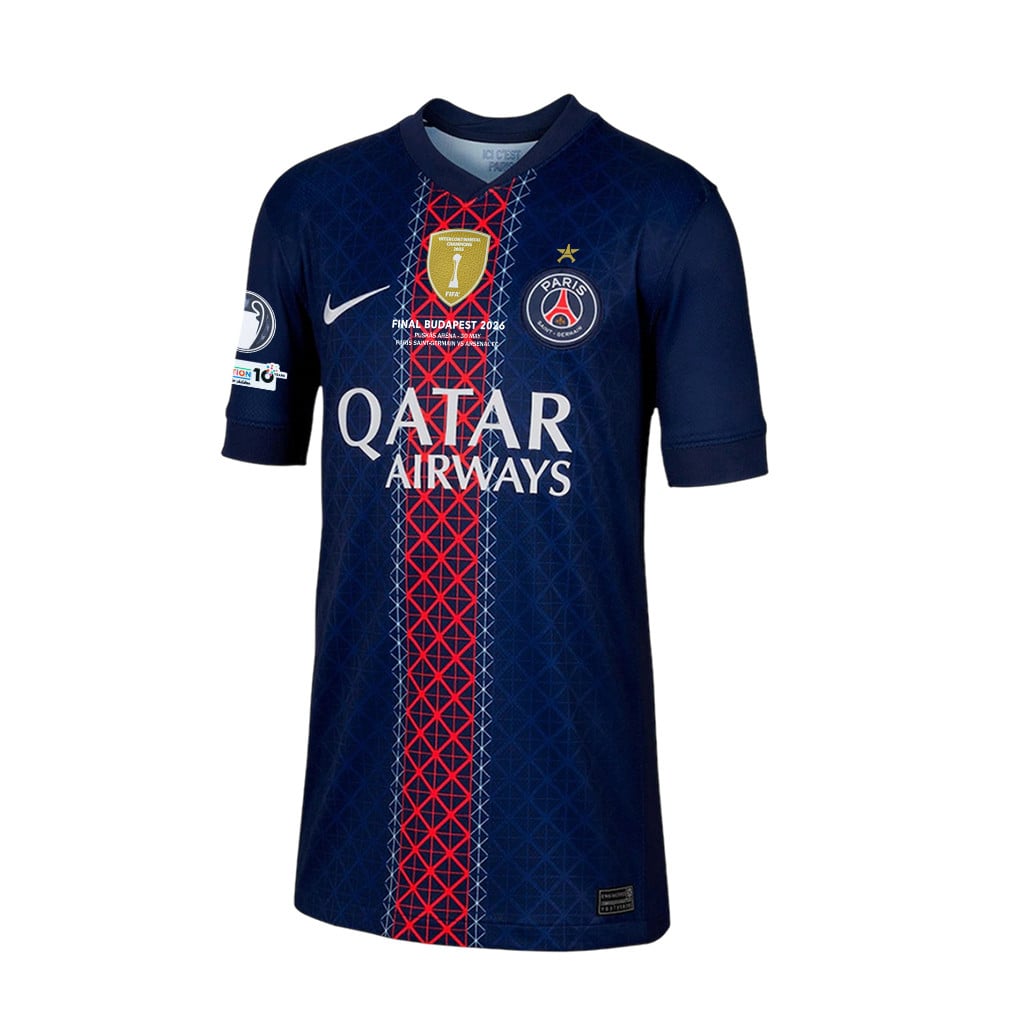 Kang-in Lee 19 Paris Saint-Germain 2025/26 Final Match Detail Home Jersey – YOUTH, Navy