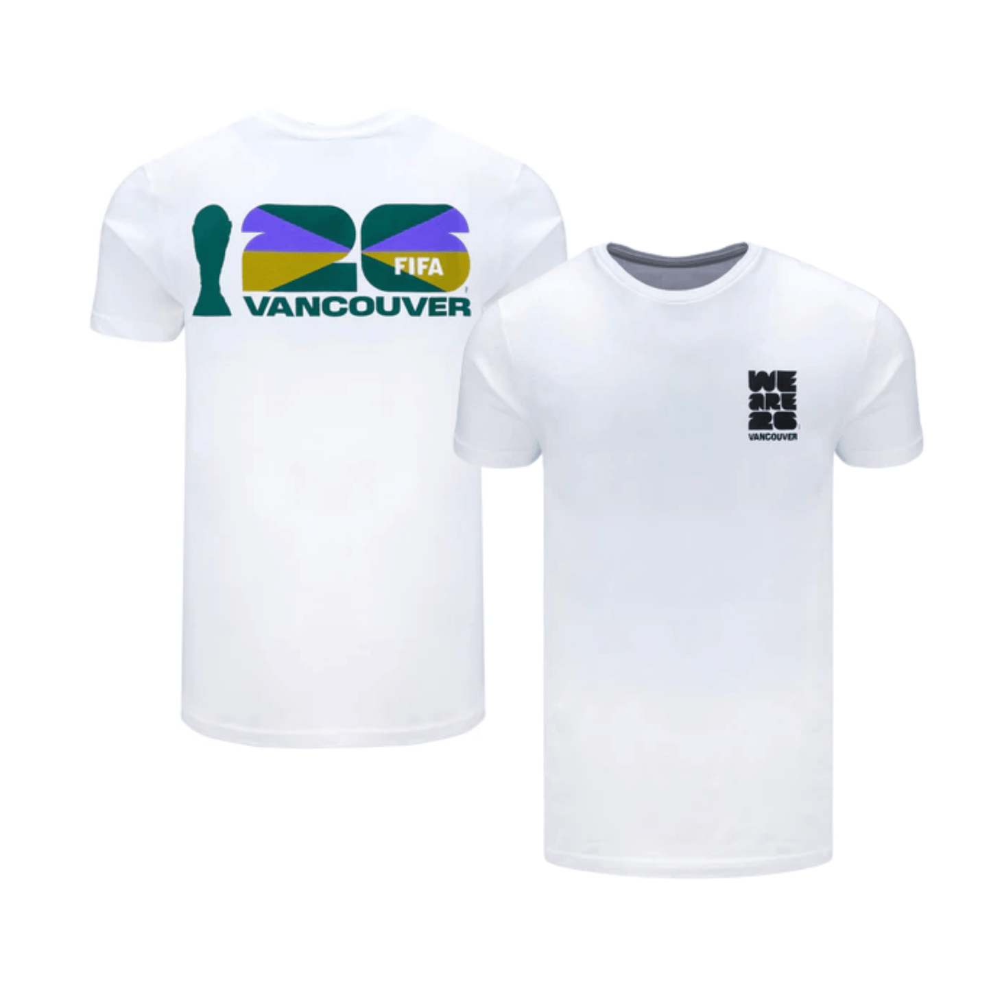 Vancouver FIFA World Cup 2026 Retro Logo Graphic T-Shirt - White