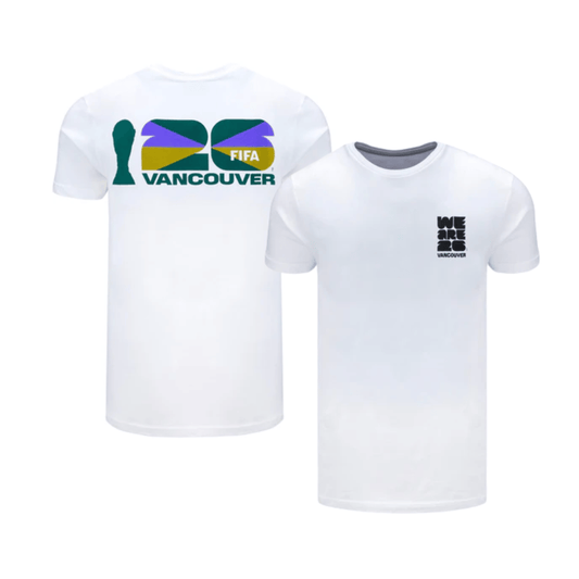 Vancouver FIFA World Cup 2026 Retro Logo Graphic T-Shirt - White