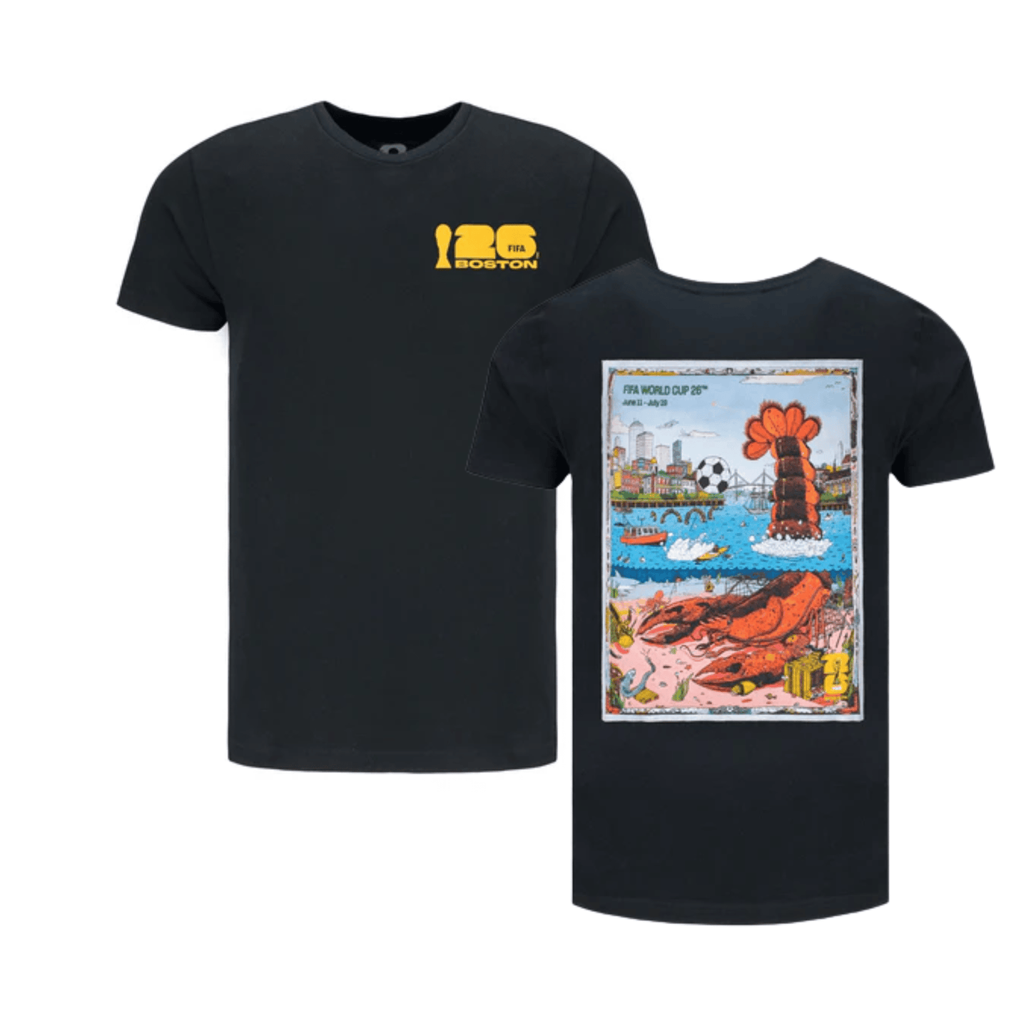 FIFA World Cup 2026 Boston Poster Unisex T-Shirt - Black