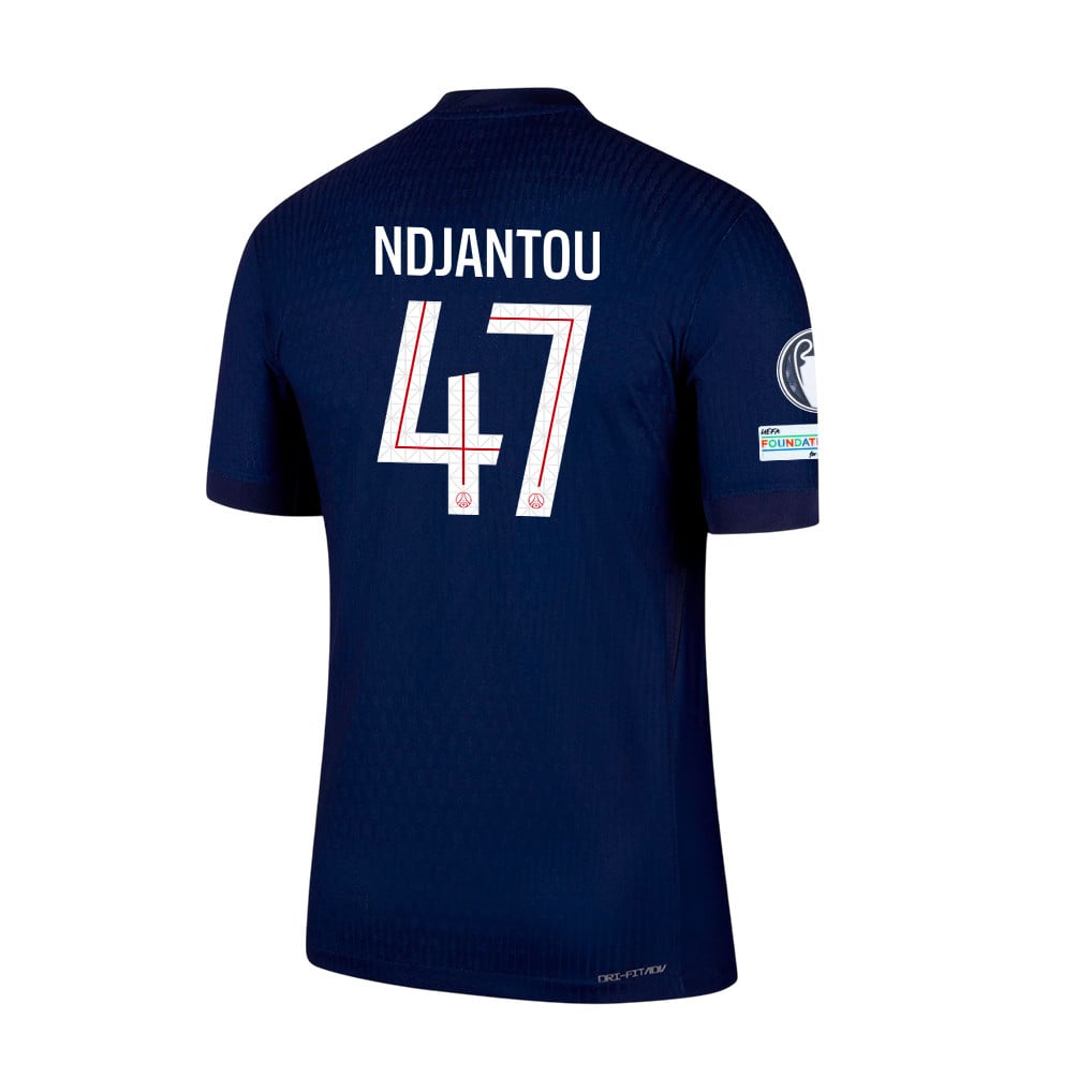 Quentin Ndjantou 47 Paris Saint-Germain 25/26 Final Match Detail Home Jersey – Men, Navy