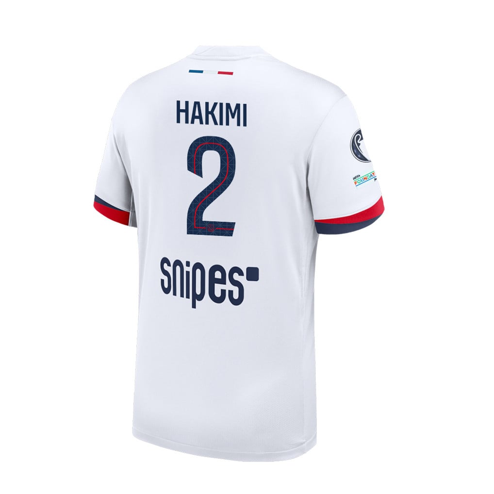 Achraf Hakimi 2 Paris Saint-Germain 25/26 Final Match Detail Away Jersey – Men, White