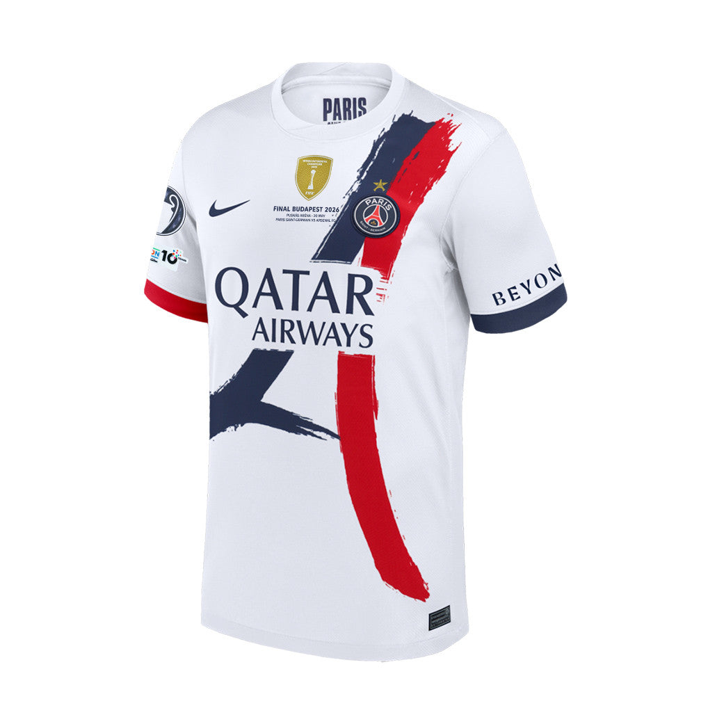 Warren Zaïre-Emery 33 Paris Saint-Germain 25/26 Final Match Detail Away Jersey – Men, White