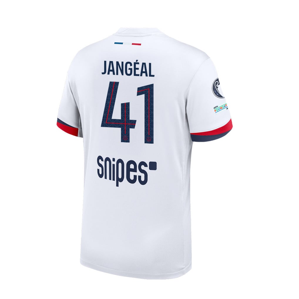Mathis Jangeal 41 Paris Saint-Germain 25/26 Final Match Detail Away Jersey – Men, White