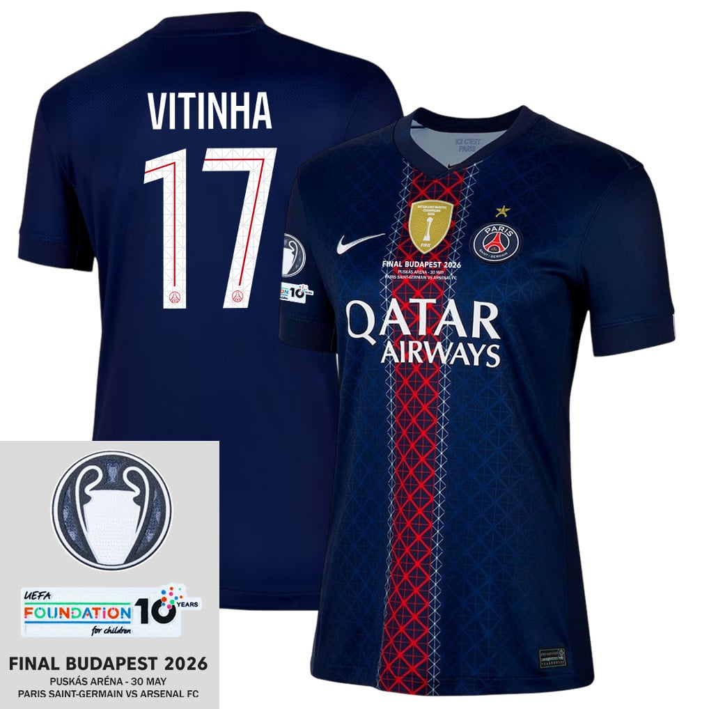 Vitinha 17 Paris Saint-Germain 25/26 Final Match Details Edition Home Jersey - Women, Navy