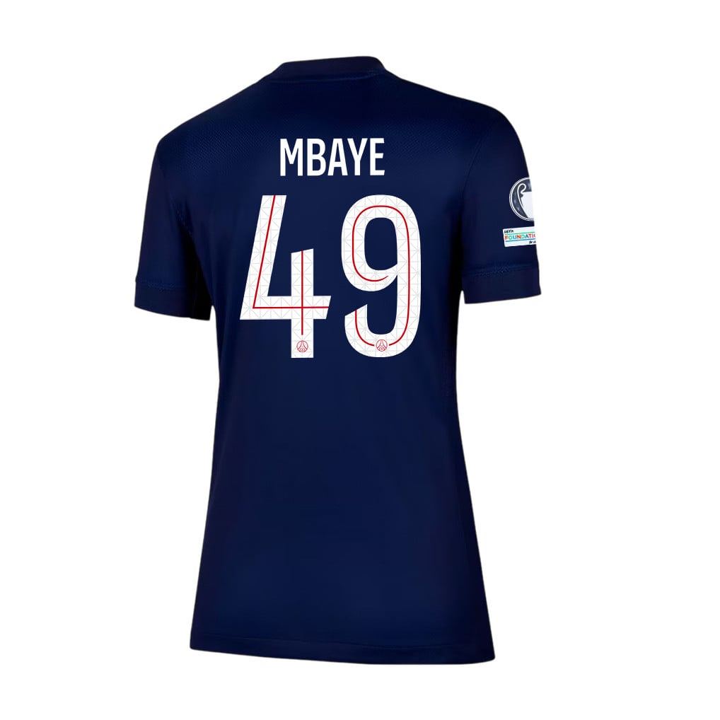 Ibrahim Mbaye 49 Paris Saint-Germain 25/26 Final Match Details Edition Home Jersey - Women, Navy