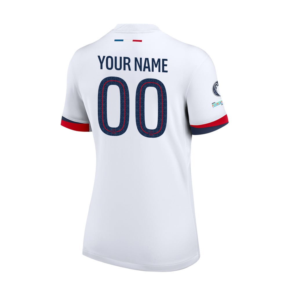 Paris Saint-Germain 25/26 Final Match Details Edition Custom Name Away Jersey - Women, White