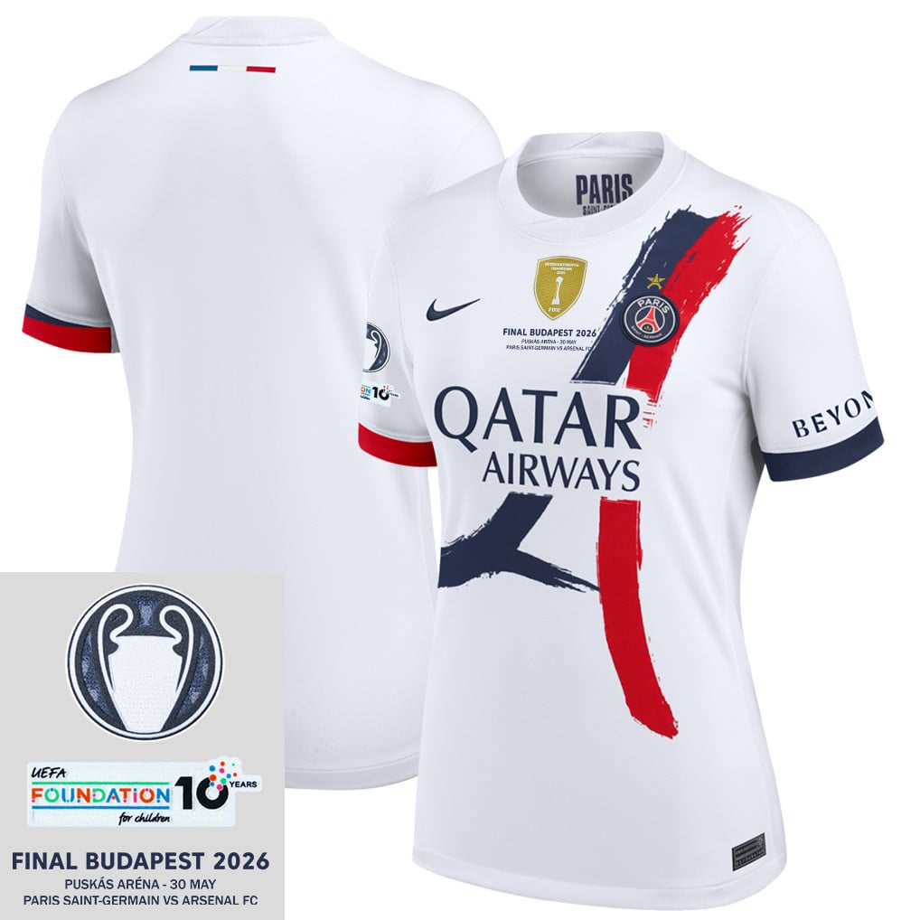 Paris Saint-Germain 25/26 Final Match Details Edition Away Jersey - Women, White