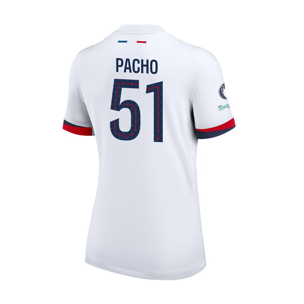Willian Pacho 51 Paris Saint-Germain 25/26 Final Match Details Edition Away Jersey - Women, White
