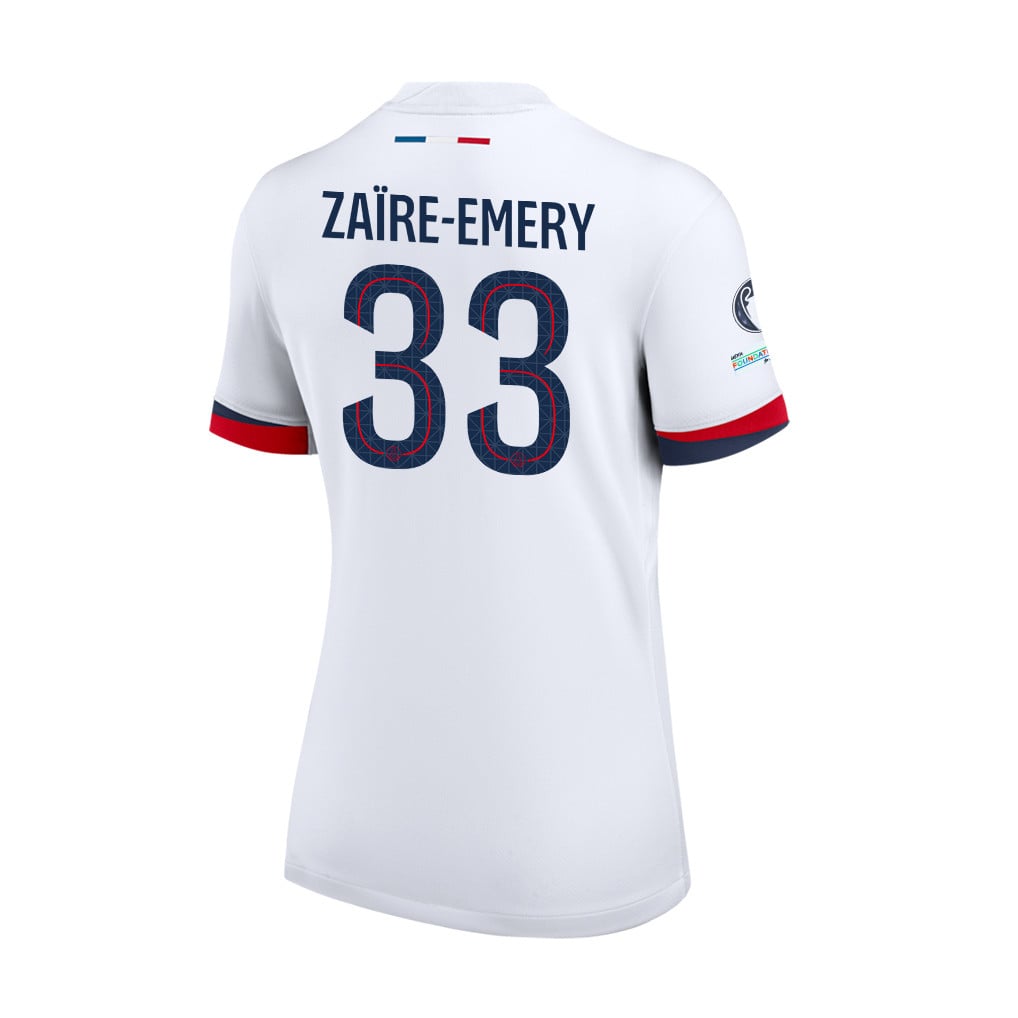 Warren Zaïre-Emery 33 Paris Saint-Germain 25/26 Final Match Details Edition Away Jersey - Women, White