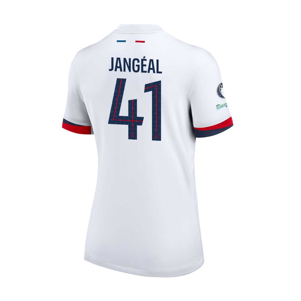 Mathis Jangeal 41 Paris Saint-Germain 25/26 Final Match Details Edition Away Jersey - Women, White