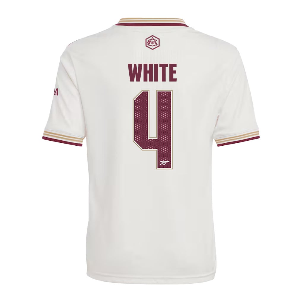 Ben White 4 Arsenal 25/26 Third YOUTH Jersey - White