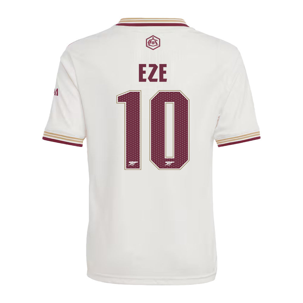 Eberechi Eze 10 Arsenal 25/26 Third YOUTH Jersey - White