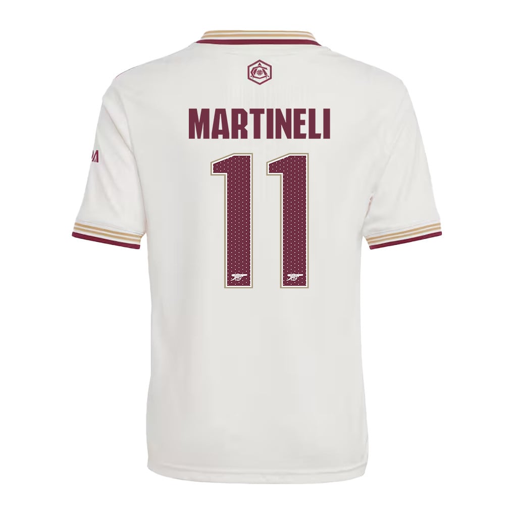 Gabriel Martinelli 11 Arsenal 25/26 Third YOUTH Jersey - White