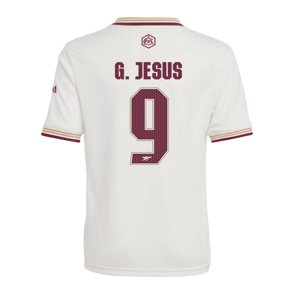 Gabriel Jesus 9 Arsenal 25/26 Third YOUTH Jersey - White
