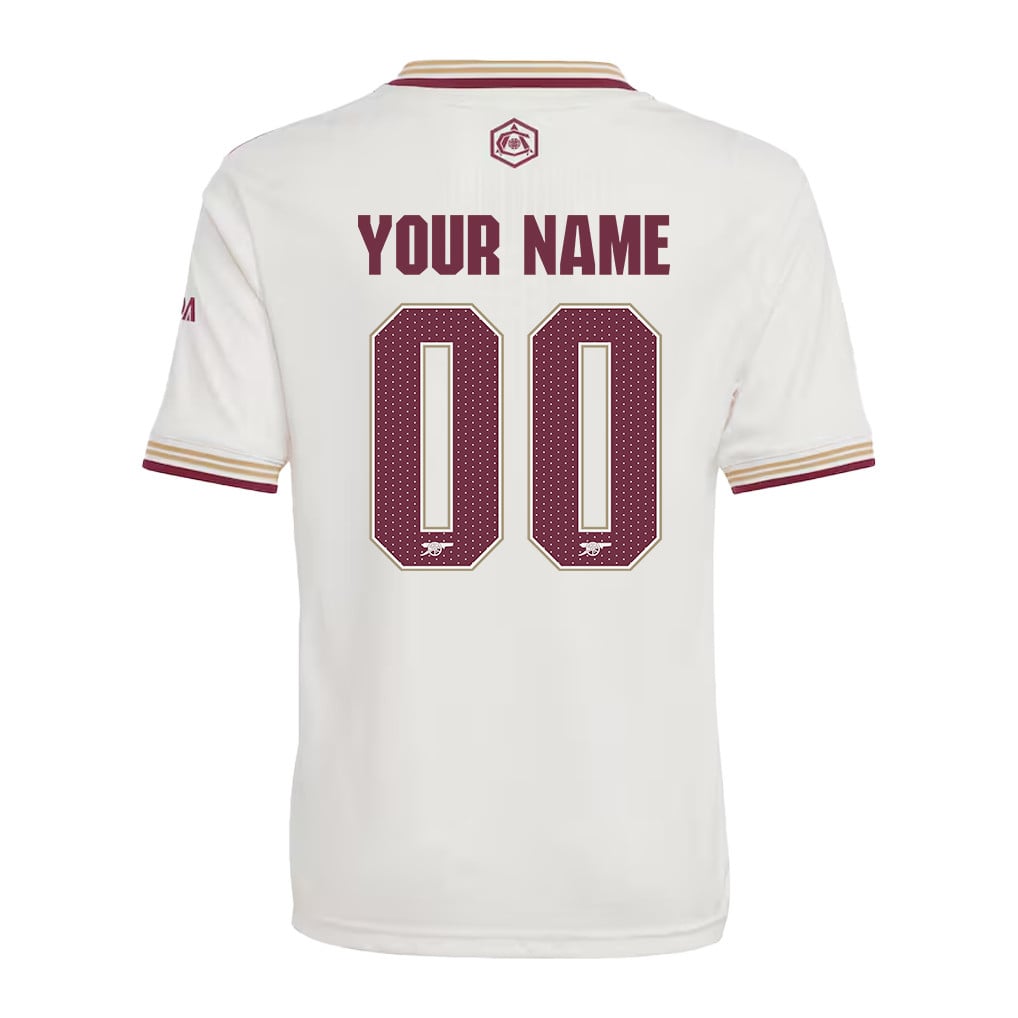 Arsenal 25/26 Personalized Third YOUTH Jersey - White