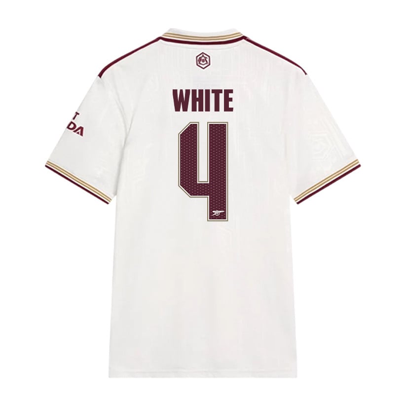 Ben White 4 Arsenal 25/26 Third Men Jersey - White