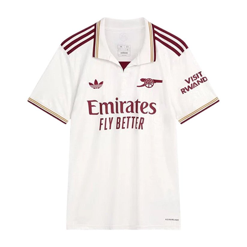 William Saliba 2 Arsenal 25/26 Third Men Jersey - White