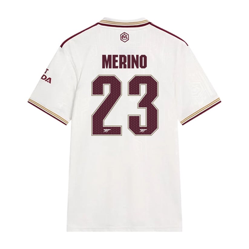 Mikel Merino 23 Arsenal 25/26 Third Men Jersey - White