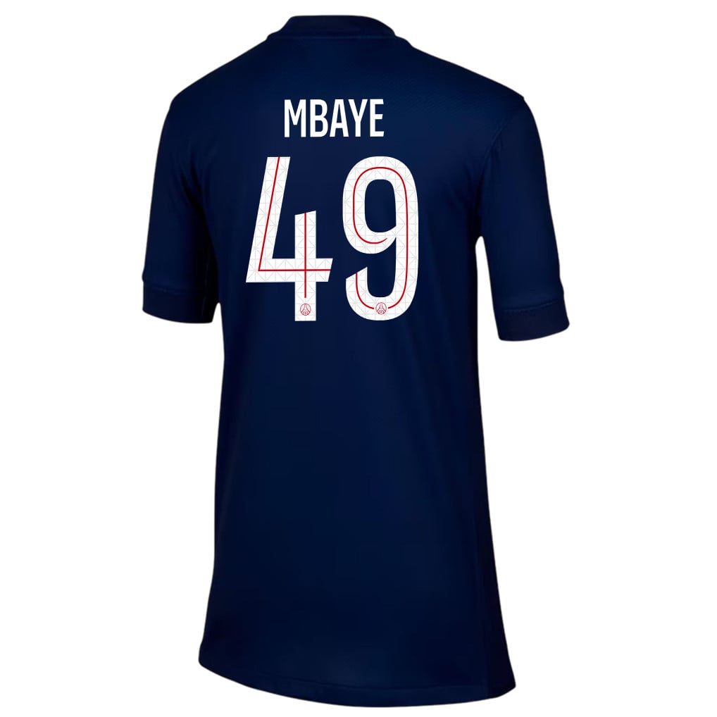 Ibrahim Mbaye 49 Paris Saint-Germain 25/26 Home YOUTH Jersey - Navy