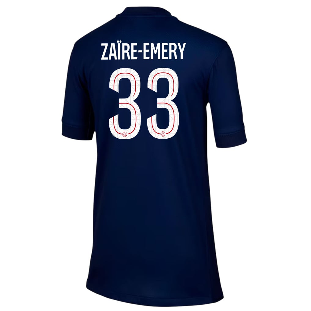 Warren Zaïre-Emery 33 Paris Saint-Germain 25/26 Home YOUTH Jersey - Navy