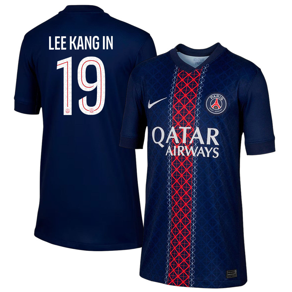 Kang-in Lee 19 Paris Saint-Germain 25/26 Home YOUTH Jersey - Navy