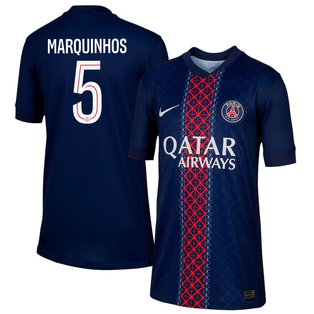 Marquinhos 5 Paris Saint-Germain 25/26 Home YOUTH Jersey - Navy