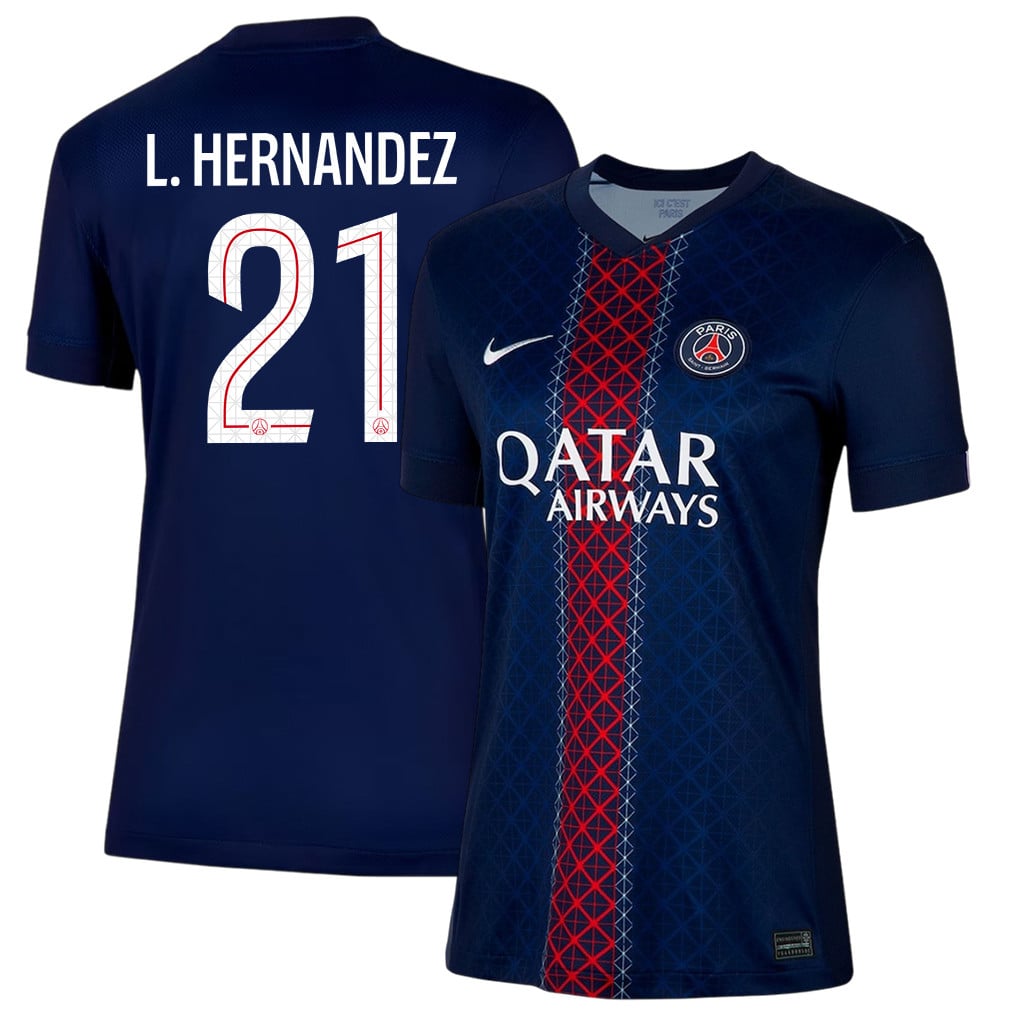 Lucas Hernández 21 Paris Saint-Germain 25/26 Home Women Jersey - Navy