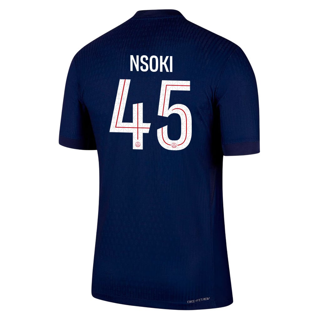 Noah Nsoki 45 Paris Saint-Germain 25/26 Home Men Jersey - Navy