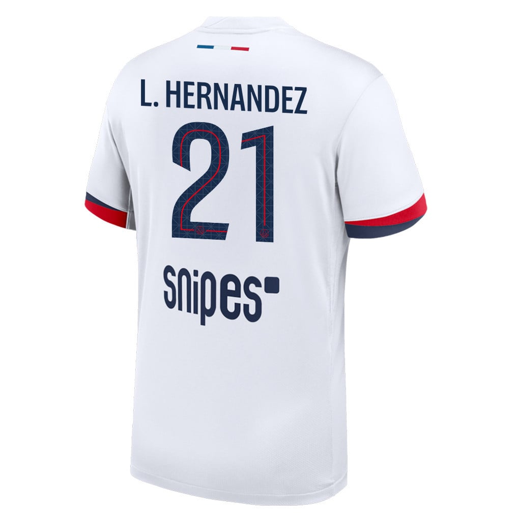 Lucas Hernández 21 Paris Saint-Germain 25/26 Away Men Jersey - White