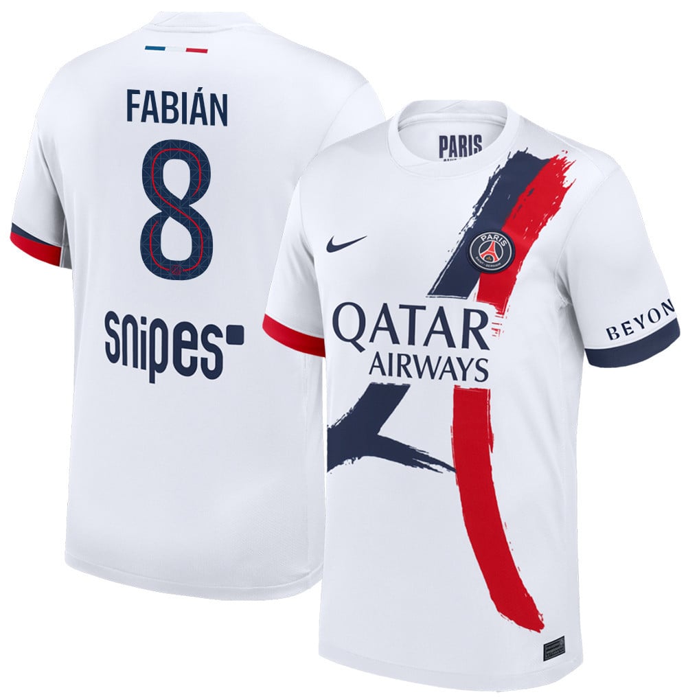 Fabián Ruiz 8 Paris Saint-Germain 25/26 Away Men Jersey - White