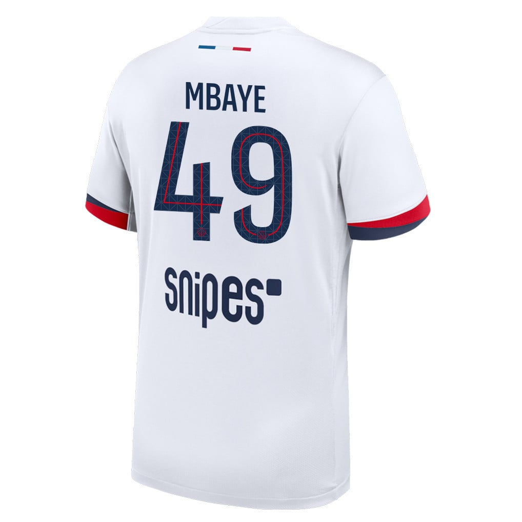 Ibrahim Mbaye 49 Paris Saint-Germain 25/26 Away Men Jersey - White