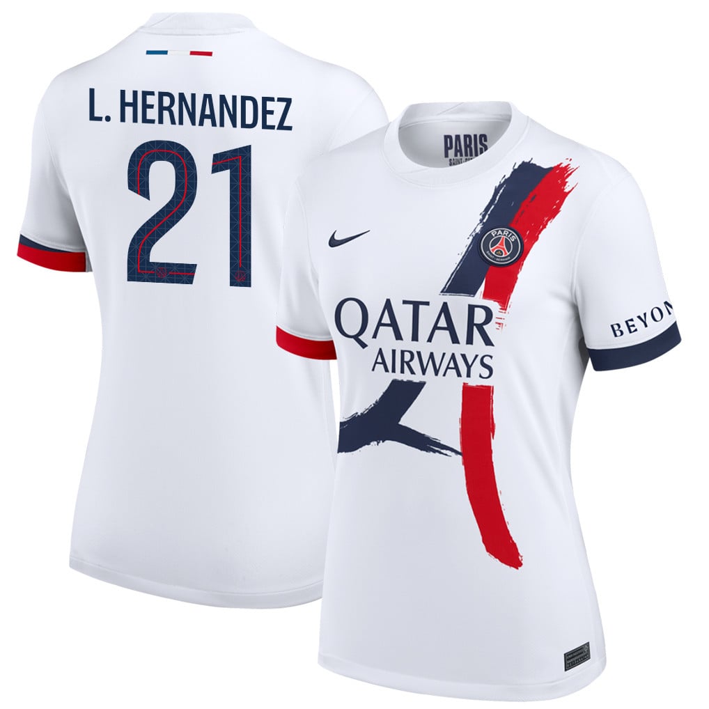 Lucas Hernández 21 Paris Saint-Germain 25/26 Away Women Jersey - White