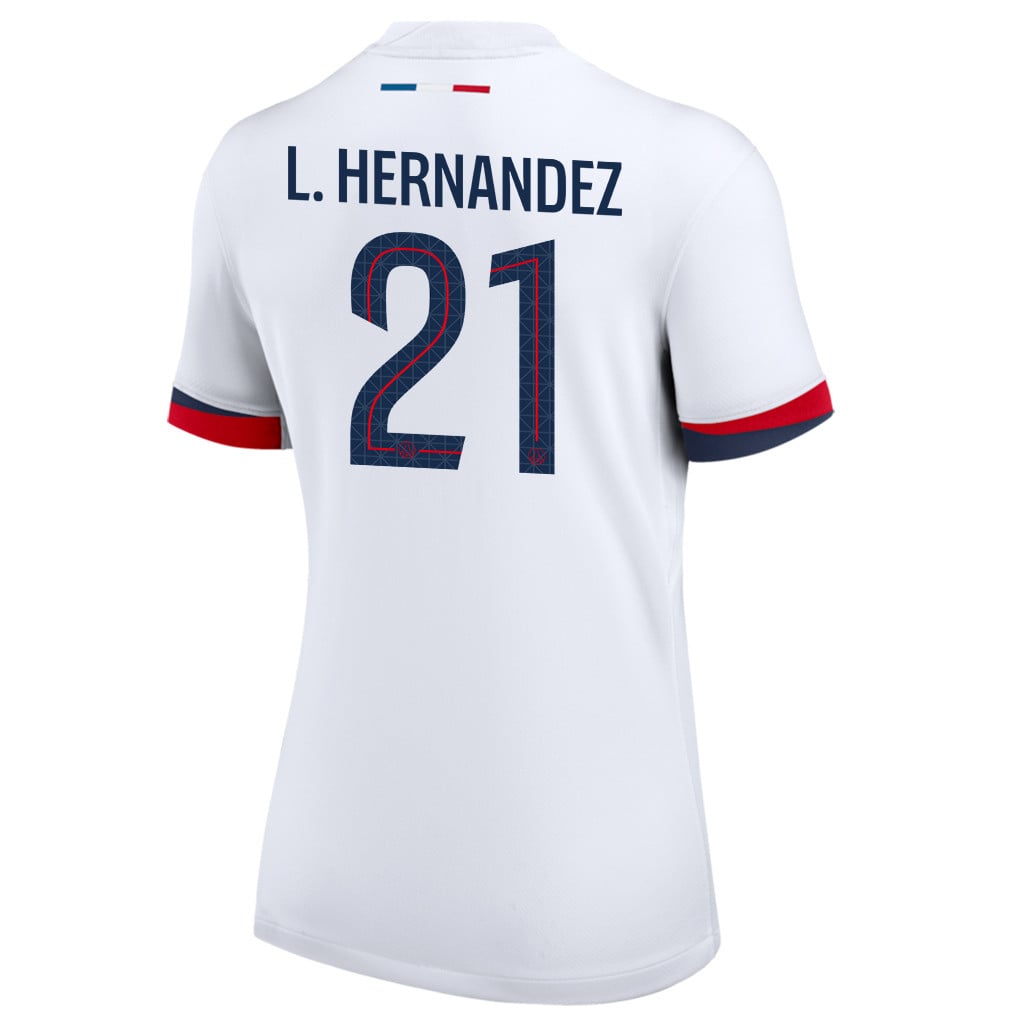 Lucas Hernández 21 Paris Saint-Germain 25/26 Away Women Jersey - White