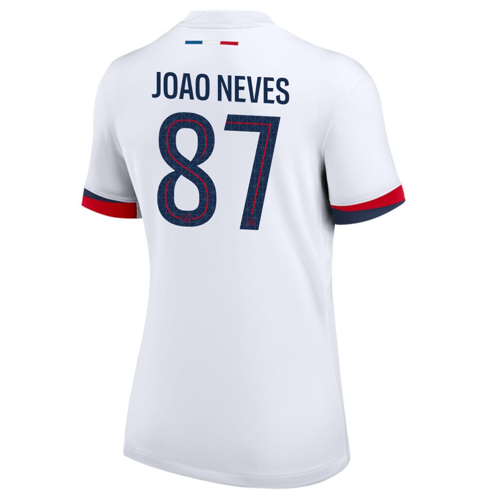João Neves 87 Paris Saint-Germain 25/26 Away Women Jersey - White
