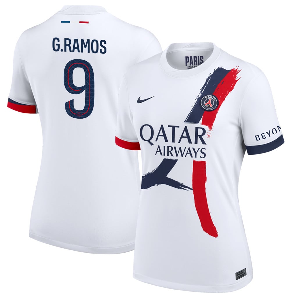 Gonçalo Ramos 9 Paris Saint-Germain 25/26 Away Women Jersey - White