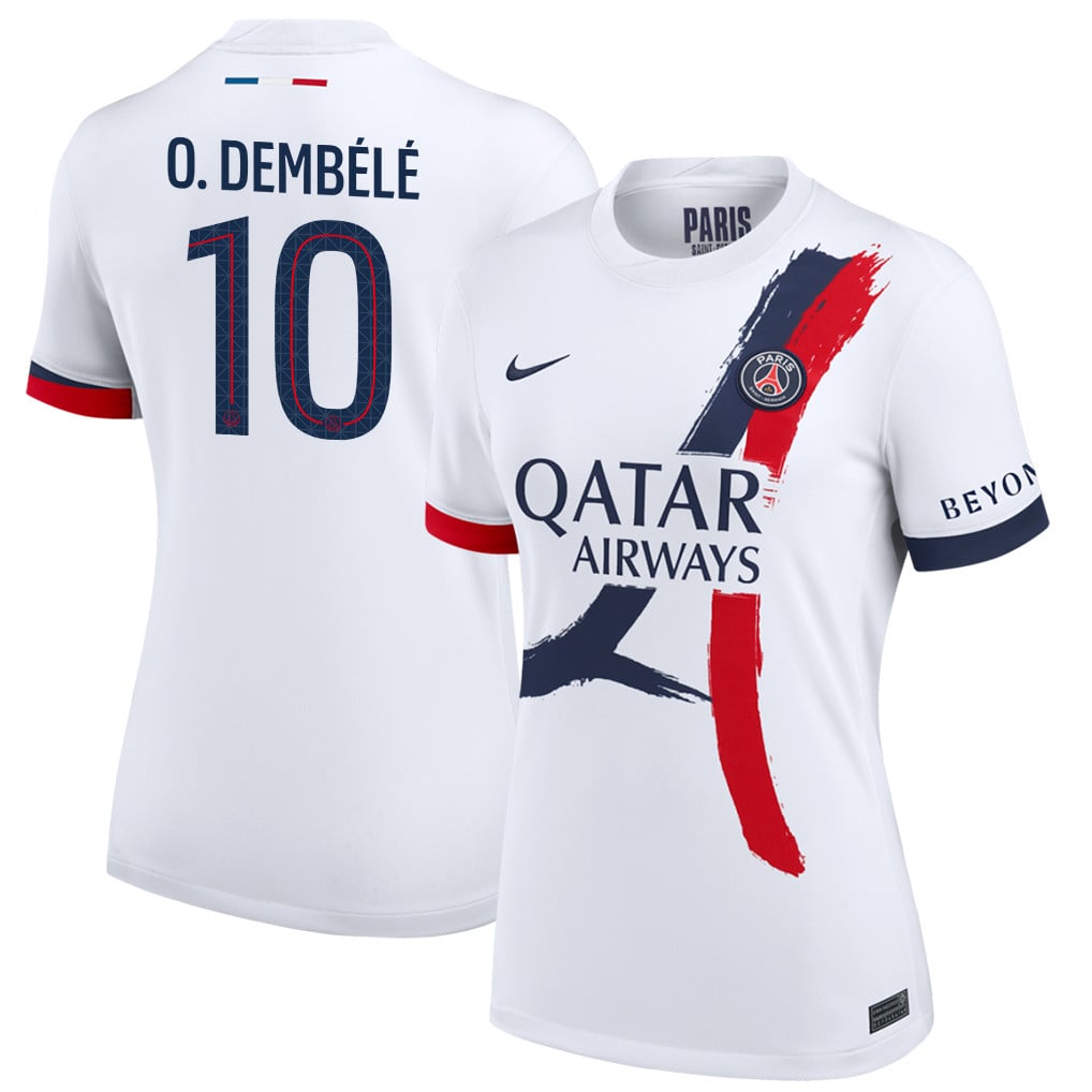 Ousmane Dembélé 10 Paris Saint-Germain 25/26 Away Women Jersey - White