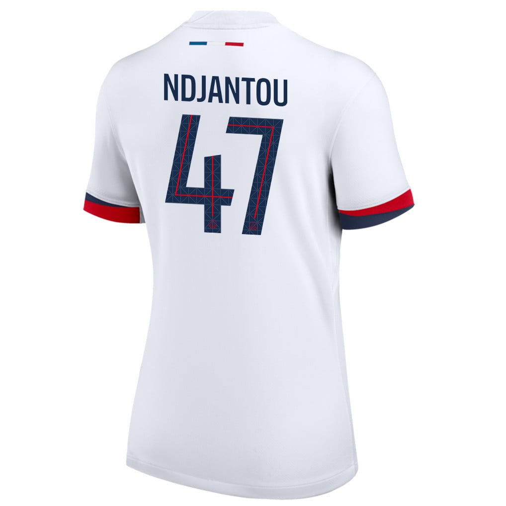 Quentin Ndjantou 47 Paris Saint-Germain 25/26 Away Women Jersey - White
