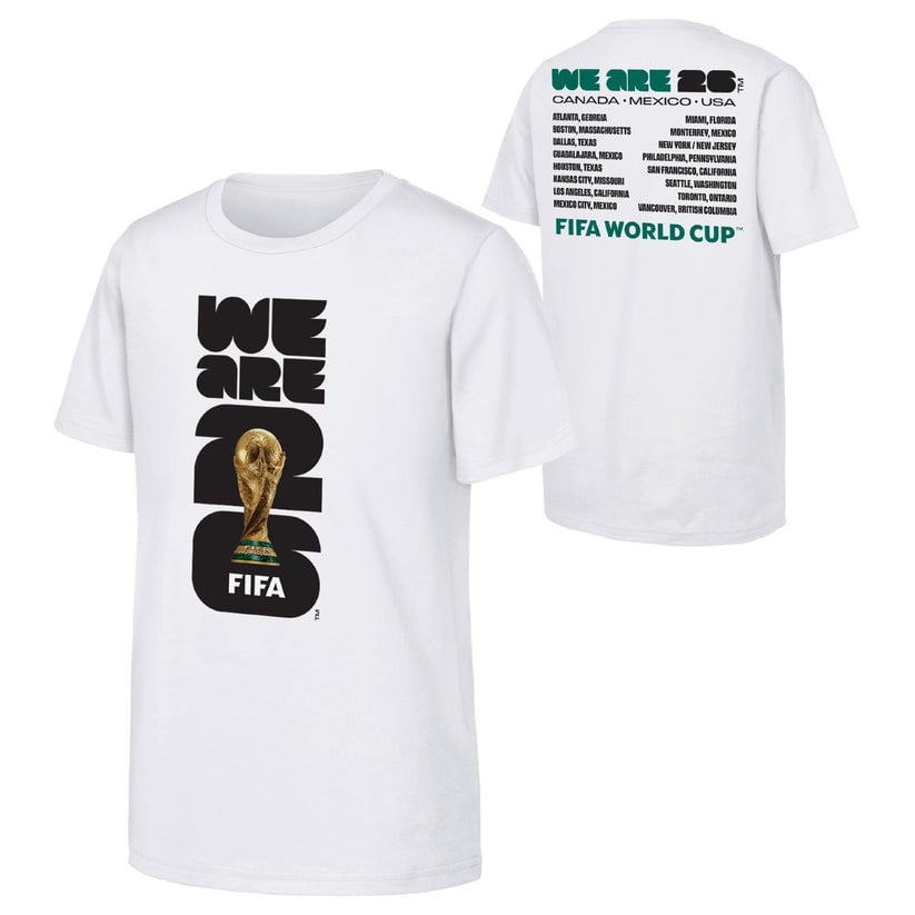 FIFA World Cup 2026 'We Are' Emblem and Cities T-Shirt - White