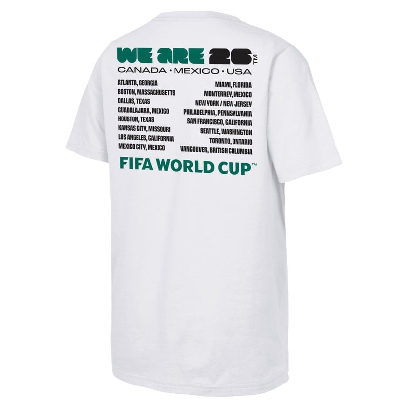 FIFA World Cup 2026 'We Are' Emblem and Cities T-Shirt - White