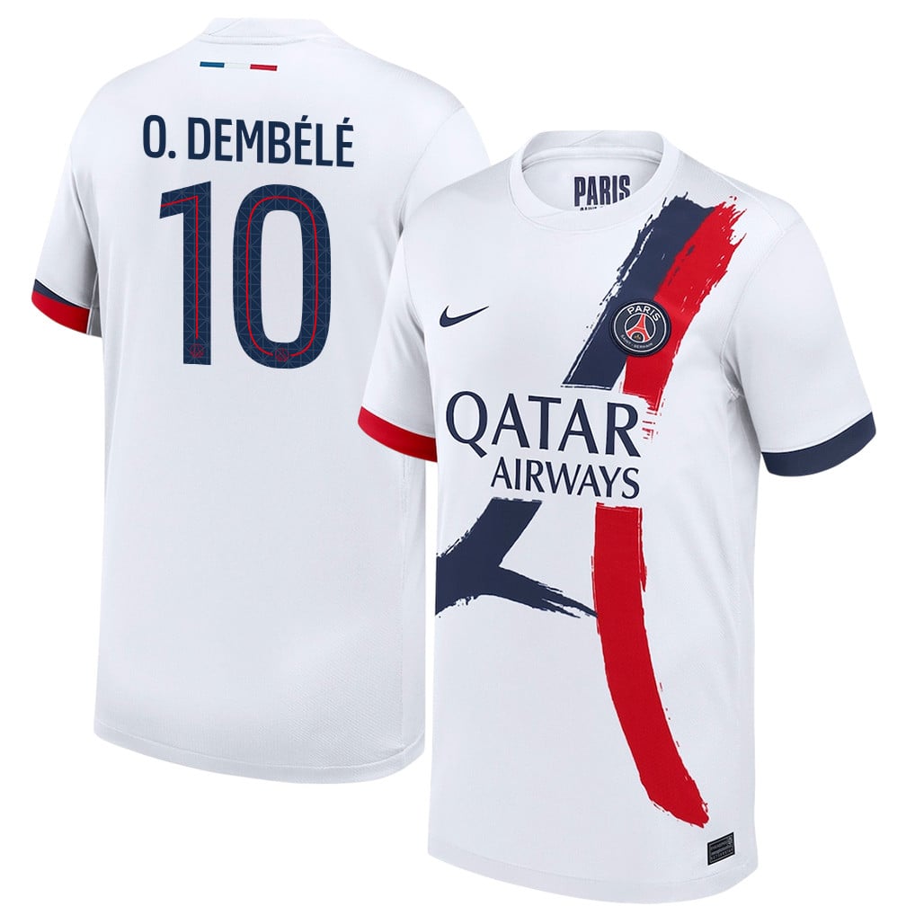Ousmane Dembélé 10 Paris Saint-Germain 25/26 Away YOUTH Jersey - White